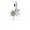Pandora Charm-Snowflake Heart Dangle-Clear CZ Jewelry