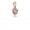 Pandora Charm-Sparkling Love Knot Pendant-Rose-Clear CZ Jewelry