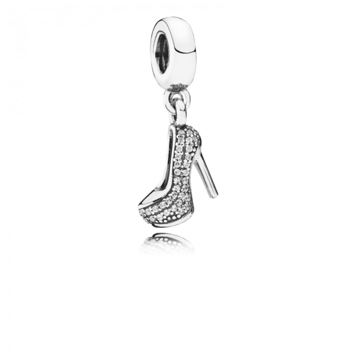 Pandora Charm-Sparkling Stiletto Dangle-Clear CZ Jewelry