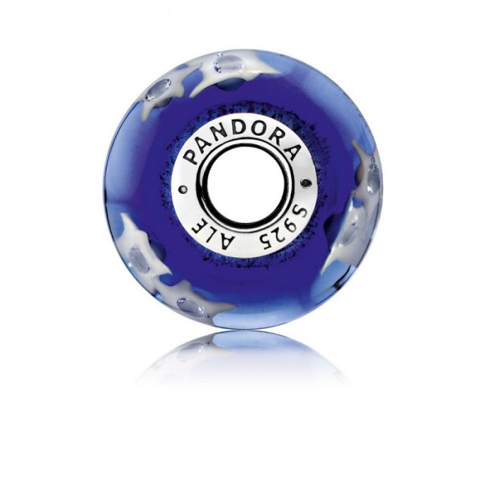 Pandora Charm-Starry Night Sky-Murano Glass Clear CZ Jewelry