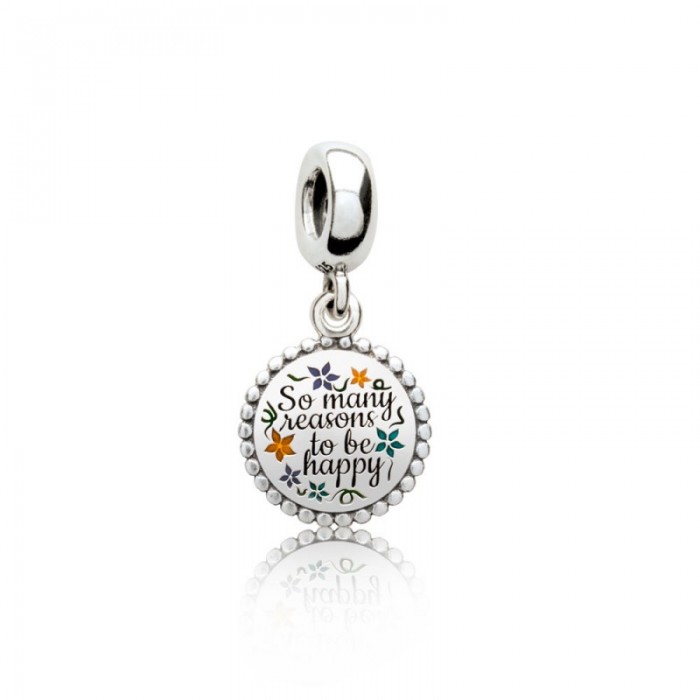 Pandora Charm-There Are So Many Beautiful Reasons to Be HAPPY Dangle Jewelry
