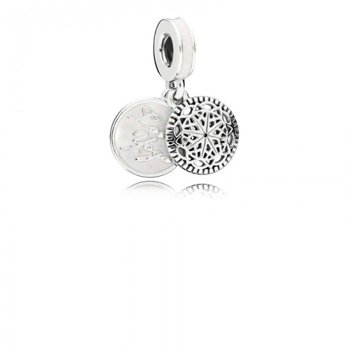 Pandora Charm-True Yoga Dangle-Silver Enamel Jewelry
