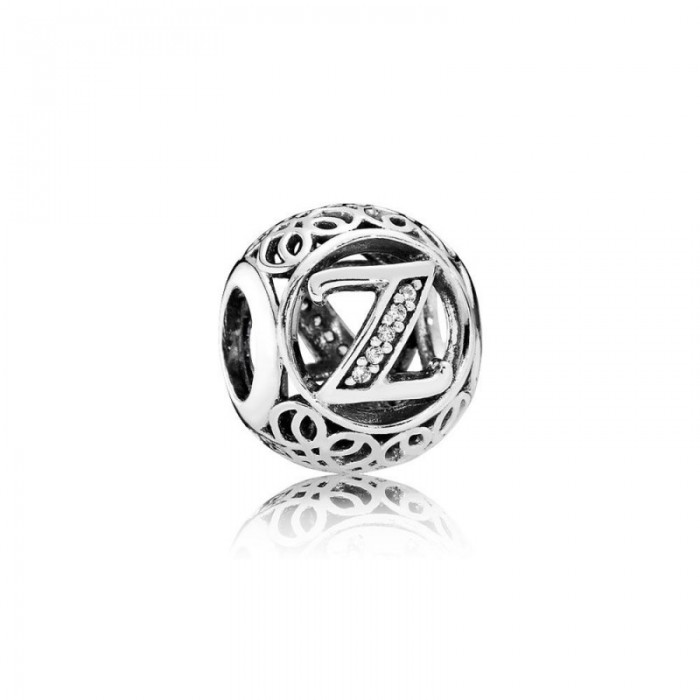 Pandora Charm-Vintage Z-Clear CZ Jewelry