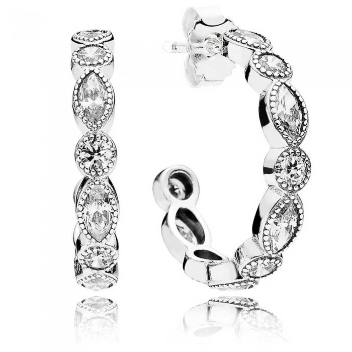 Pandora Earring-Allu Brilliant Marquise Hoop Jewelry