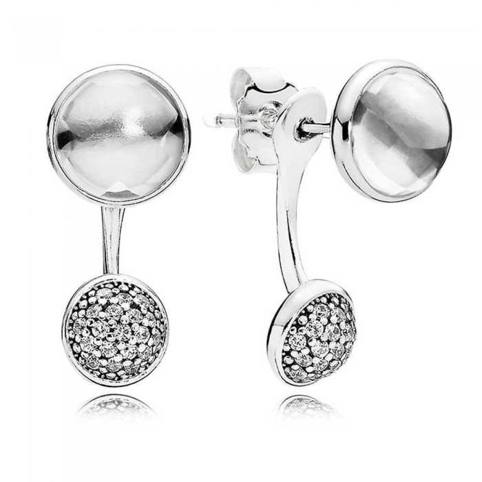 Pandora Earring-Dazzling Droplets Ear Jacket Jewelry