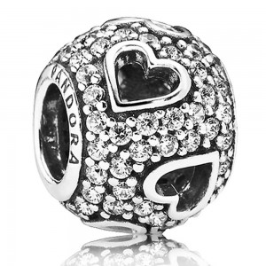 Pandora Charm-Captivated By Love-Cubic Zirconia Jewelry