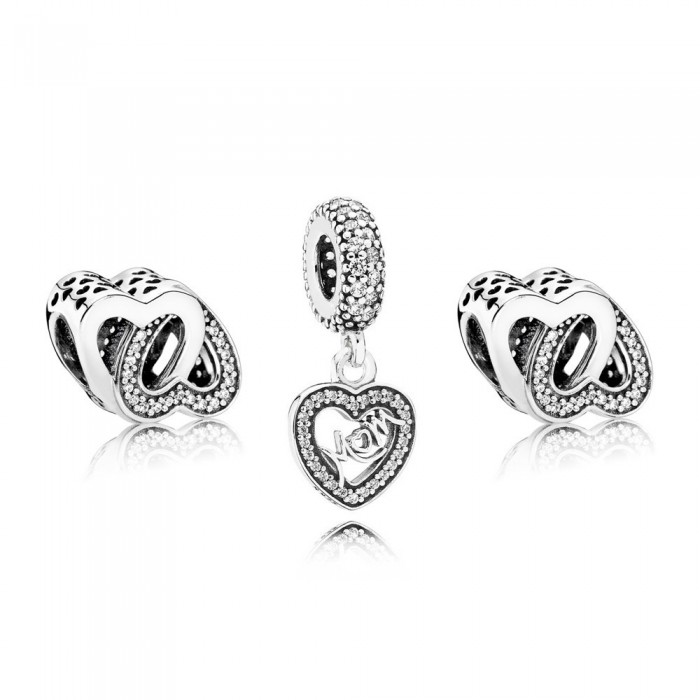 Pandora Charm-Entwined Love-CZ Jewelry