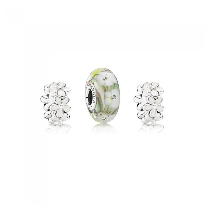 Pandora Charm-Forever Floral Floral-Pave CZ Jewelry