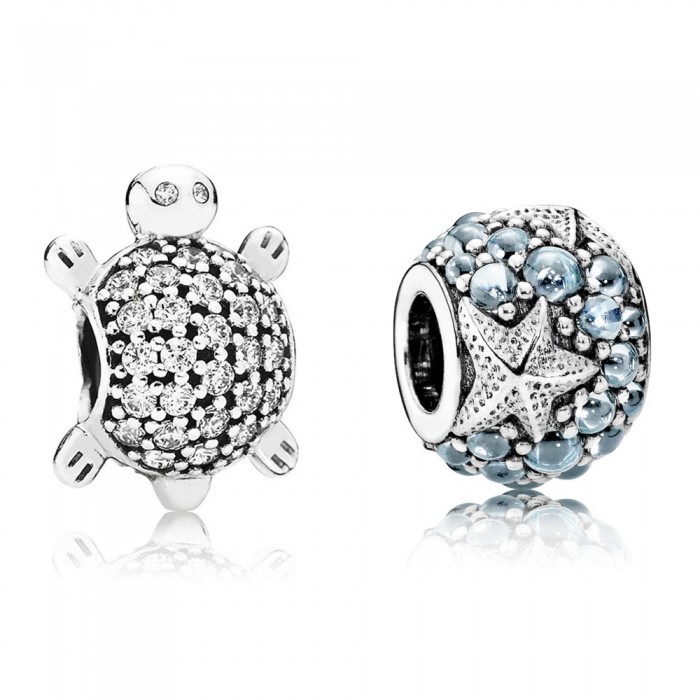 Pandora Charm-Oceanic Turtle Animal-Silver Jewelry