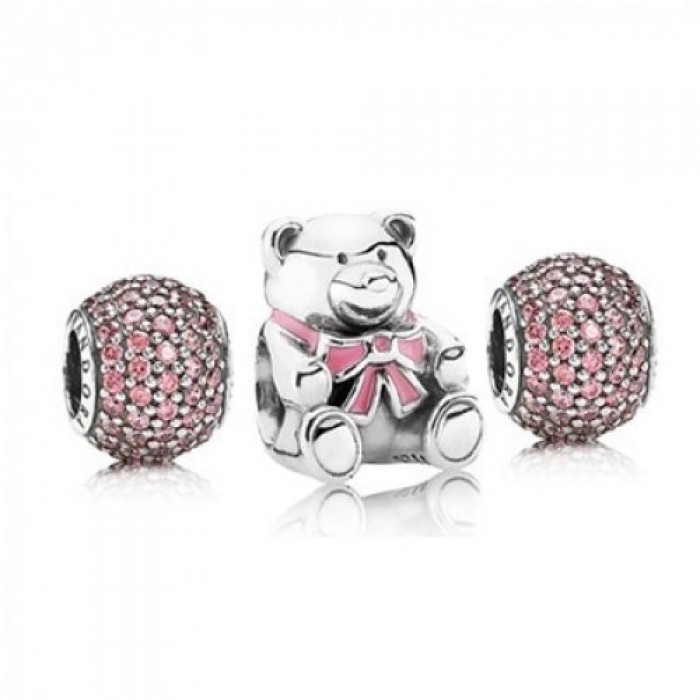 Pandora Charm-Pink For A Girl Baby-CZ Jewelry