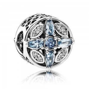 Pandora Charm-Winter Moments Love-Cubic Zirconia-Silver Jewelry