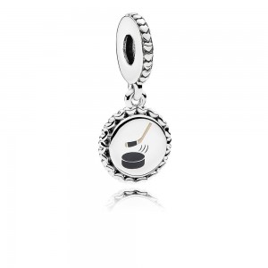 Pandora Necklace-Hockey Dangle-Mixed Enamel Jewelry