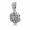 Pandora Necklace-Ice Floral Floral Pendant-Pave CZ Jewelry
