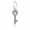 Pandora Necklace-Key Dropper Pendant-Cubic Zirconia-Silver Jewelry