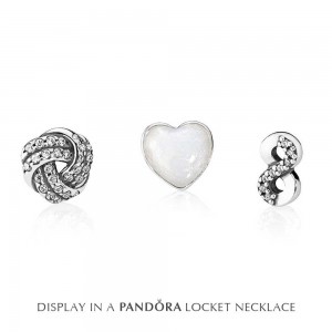 Pandora Necklace-Petite Memories Floating Heart-Finite Love Locket Jewelry