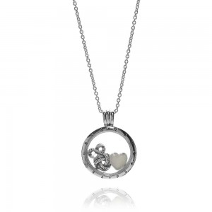 Pandora Necklace-Petite Memories Medium-Finite Love Locket Jewelry