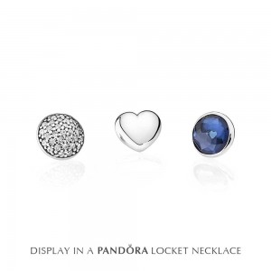 Pandora Necklace-September Petite Memories Birthstone Locket-Silver Jewelry