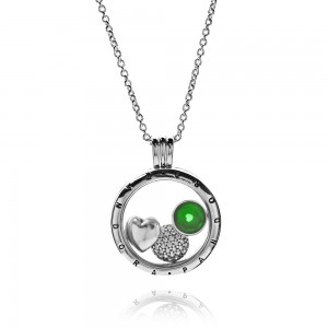 Pandora Necklace-Silver May Petite Memories Fashion Locket Jewelry