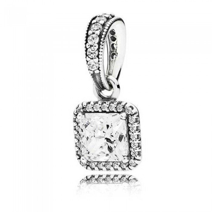 Pandora Necklace-Timeless Elegance Pendant-Pave CZ Jewelry