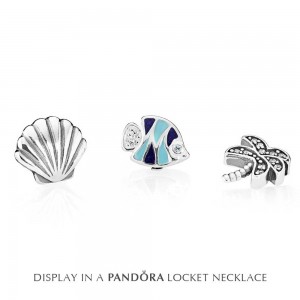 Pandora Necklace-Tropical Paradise Summer Locket Jewelry