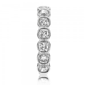 Pandora Ring-Allu Cushion-Cubic Zirconia-Silver Jewelry