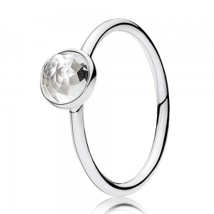 Pandora Ring-April Birthstone Droplet Birthstone Jewelry