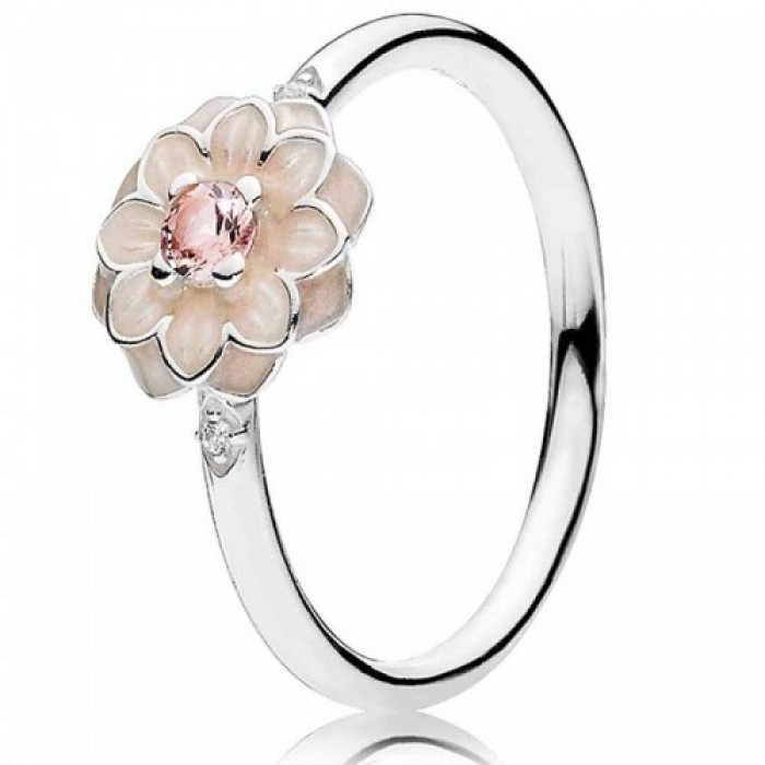 Pandora Ring-Blooming Dahlia Floral-Sterling Silver Jewelry