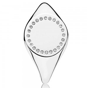 Pandora Ring-Circle Signet-Silver Jewelry