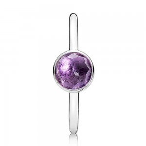 Pandora Ring-February Birthstone Droplet-Silver Jewelry
