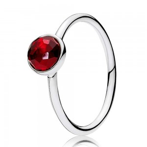 Pandora Ring-July Birthstone Droplet Birthstone-Silver Jewelry