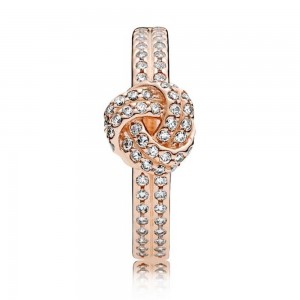 Pandora Ring-Love Knot-Rose Gold Jewelry