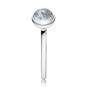 Pandora Ring-March Birthstone Droplet-Silver Jewelry