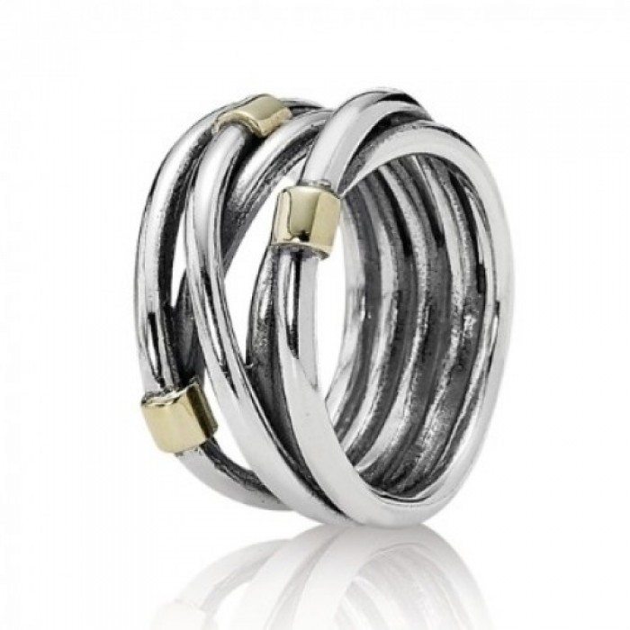 Pandora Ring-Multi Cross Over-Gold Jewelry