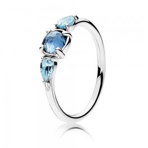 Pandora Ring-Patterns Of Frost Ice Drops-Silver Jewelry