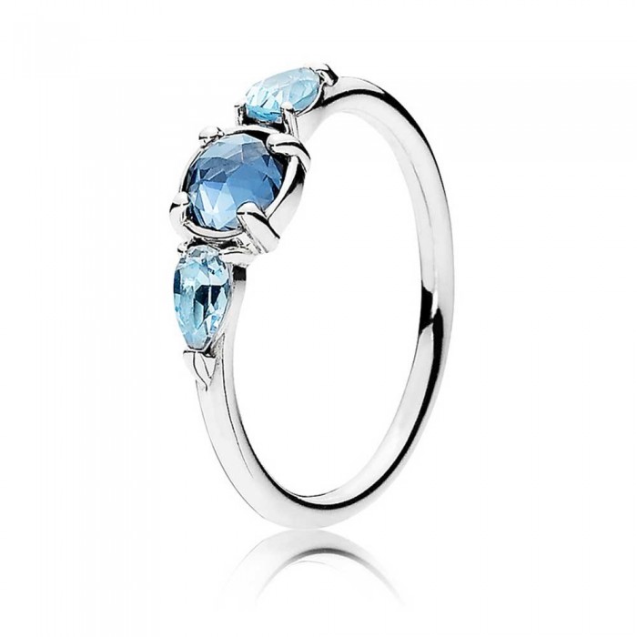 Pandora Ring-Patterns Of Frost Ice Drops-Silver Jewelry