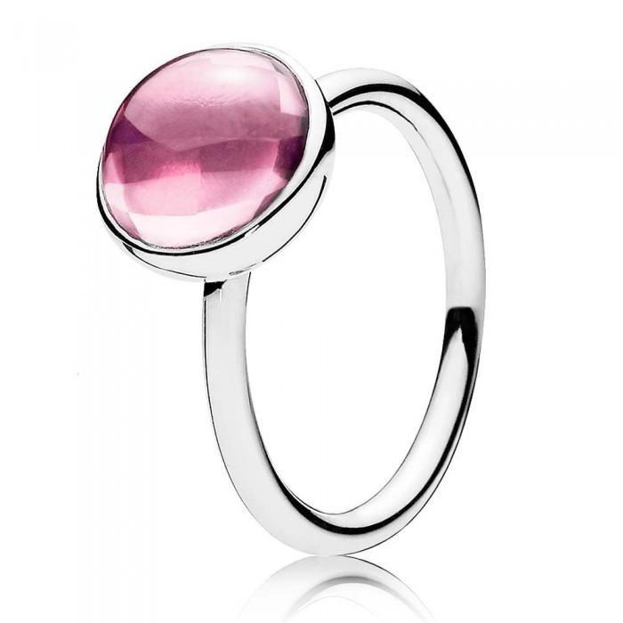 Pandora Ring-Pink Poetic Droplet-Sterling Silver Jewelry
