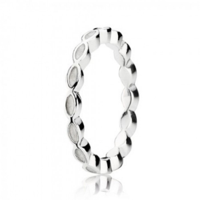 Pandora Ring-White-Enamel Jewelry